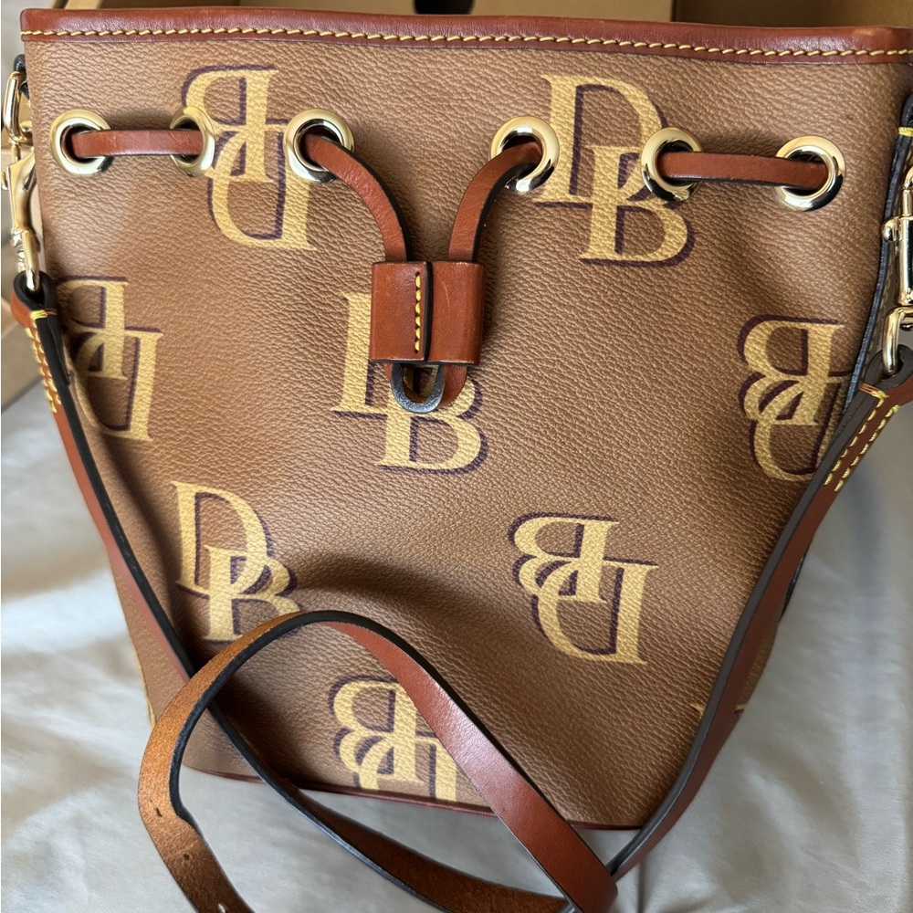 Brown Leather Bucket Bag